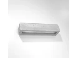 Lámparas de pared Solara moderno de hormigón/vidrio - 2 fuentes luminosas 3000K - L.50 x A.10 cm - gris