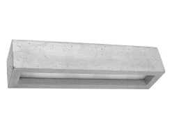 Lámparas de pared Solara moderno de hormigón/vidrio - 2 fuentes luminosas 3000K - L.50 x A.10 cm - gris