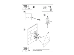 Lámparas de pared Solara moderno de acero - 2 fuentes luminosas 3000K - L.27 x A.25 cm - negro