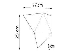 Lámparas de pared Solara moderno de acero - 2 fuentes luminosas 4000K - L.27 x A.25 cm - negro