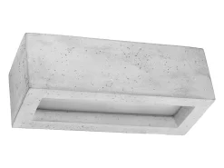 Lámparas de pared Solara moderno de hormigón/vidrio - 1 fuentes luminosas 3000K - L.30 x A.10 cm - gris