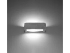 Lámparas de pared Solara moderno de hormigón/vidrio - 1 fuentes luminosas 4000K - L.30 x A.10 cm - gris