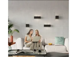 Lámparas de pared Solara moderno de cerámica/vidrio - 1 fuentes luminosas 3000K - L.32,5 x A.9,5 cm - negro