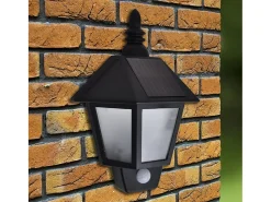 Lámparas de pared solares 2 uds con sensor de movimiento negro ES949347