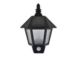 Lámparas de pared solares 2 uds con sensor de movimiento negro ES949347