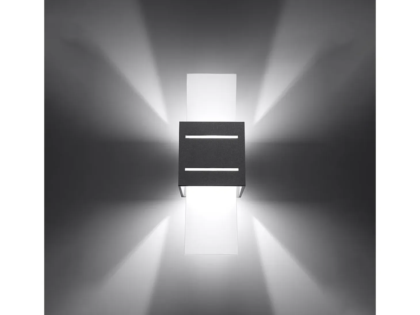Lámparas de pared Solenix moderno de aluminio/vidrio - 1 fuentes luminosas 3000K - L.10 x A.30 cm - gris