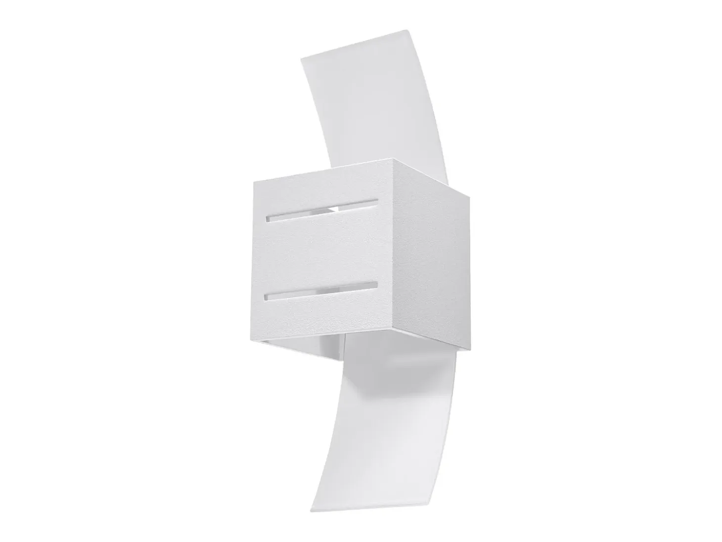 Lámparas de pared Solenix moderno de aluminio/vidrio - 1 fuentes luminosas 3000K - L.10 x A.30 cm - blanco