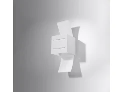 Lámparas de pared Solenix moderno de aluminio/vidrio - 1 fuentes luminosas 3000K - L.10 x A.30 cm - blanco
