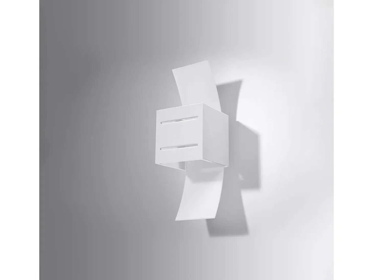 Lámparas de pared Solenix moderno de aluminio/vidrio - 1 fuentes luminosas 3000K - L.10 x A.30 cm - blanco
