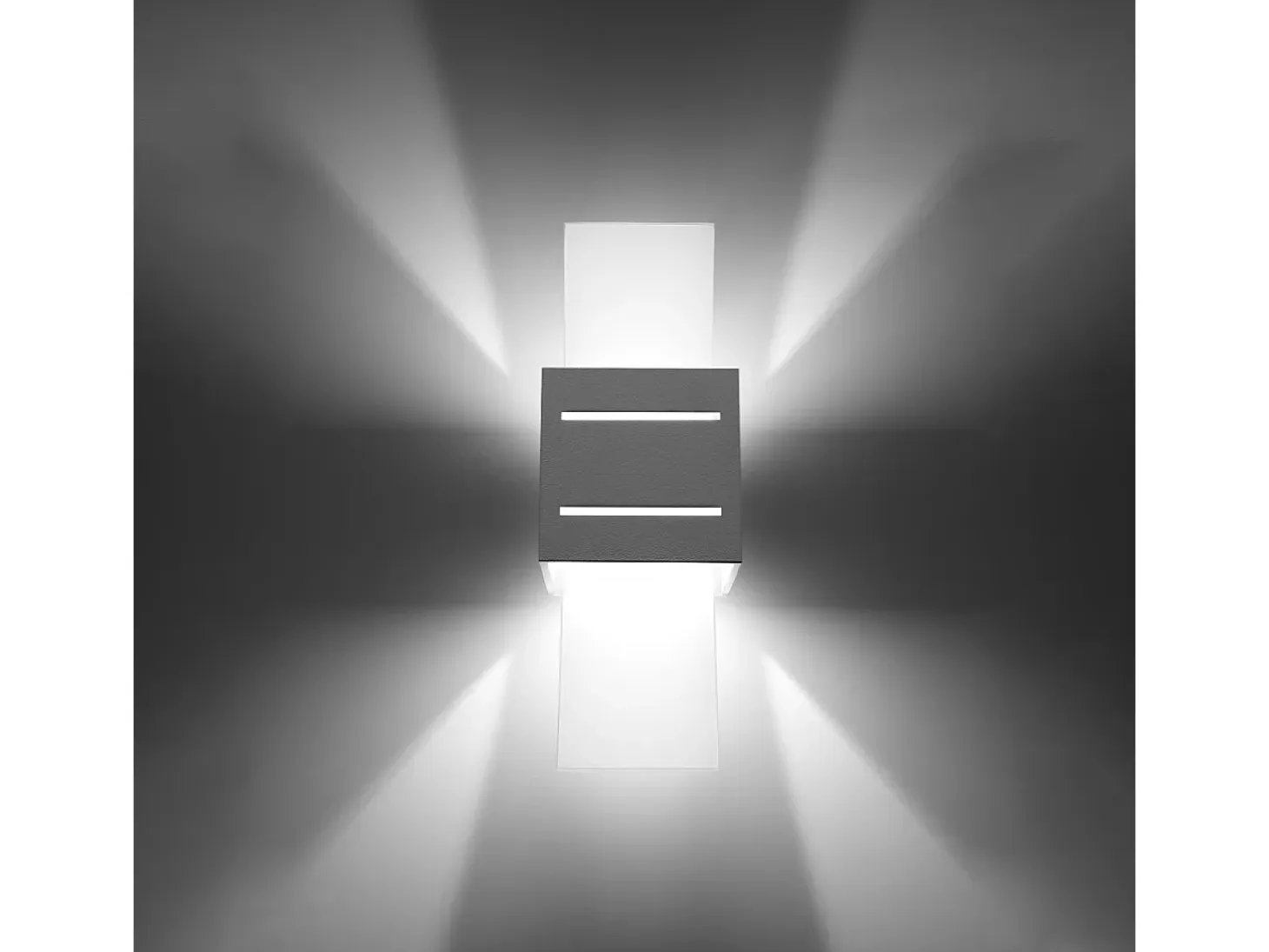 Lámparas de pared Solenix moderno de aluminio/vidrio - 1 fuentes luminosas 3000K - L.10 x A.30 cm - blanco