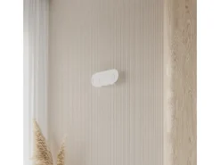 Lámparas de pared Solutix moderno de acero/PVC - 2 fuentes luminosas 4000K - L.40 x A.15 cm - blanco