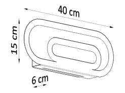 Lámparas de pared Solutix moderno de acero/PVC - 2 fuentes luminosas 3000K - L.40 x A.15 cm - blanco