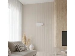 Lámparas de pared Solutix moderno de acero/PVC - 2 fuentes luminosas 3000K - L.40 x A.15 cm - blanco