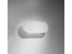 Lámparas de pared Solutix moderno de acero/PVC - 2 fuentes luminosas 3000K - L.40 x A.15 cm - blanco