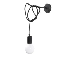Lámparas de pared Speis desván de tela/acero - 1 fuentes luminosas 4000K - L.8 x A.100 cm - negro