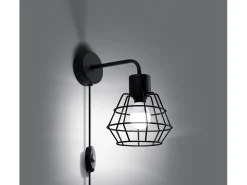 Lámparas De Pared Suba Industrial De Acero - 1 Fuentes Luminosas - L.15 X A.23 Cm - Negro