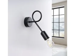 Lámparas De Pared Supeł Industrial De Acero - 1 Fuentes Luminosas - L.25 X A.20 Cm - Negro