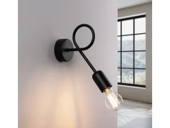 Lámparas De Pared Supeł Industrial De Acero - 1 Fuentes Luminosas - L.25 X A.20 Cm - Negro