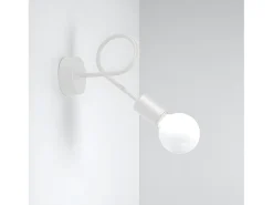 Lámparas De Pared Supeł Industrial De Acero - 1 Fuentes Luminosas - L.25 X A.20 Cm - Blanco