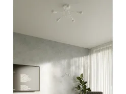 Lámparas De Pared Supeł Industrial De Acero - 1 Fuentes Luminosas - L.25 X A.20 Cm - Blanco