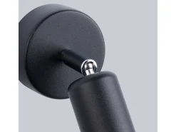 Lámparas de pared Synfex minimalista de acero - 1 fuentes luminosas 4000K - L.8 x A.14 cm - negro