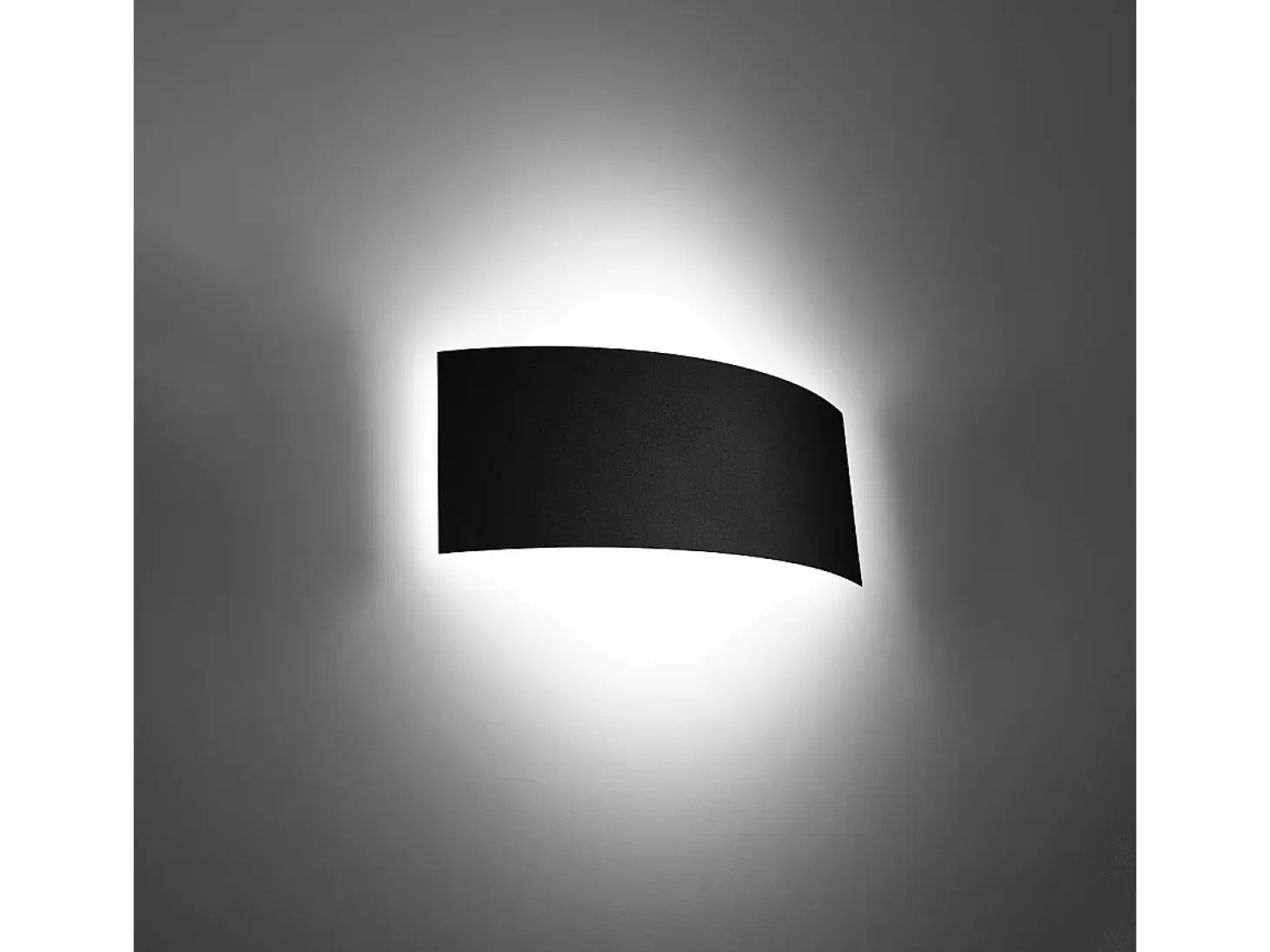 Lámparas de pared Terrium moderno de acero - 2 fuentes luminosas 4000K - L.34 x A.14 cm - negro