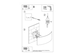 Lámparas de pared Terrium moderno de acero - 2 fuentes luminosas 4000K - L.34 x A.14 cm - negro