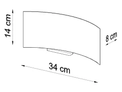 Lámparas de pared Terrium moderno de acero - 2 fuentes luminosas 4000K - L.34 x A.14 cm - blanco