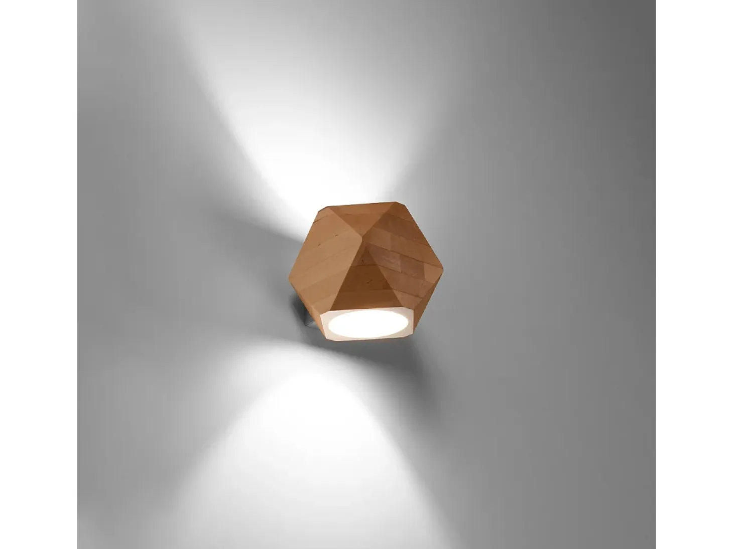 Lámparas de pared Timberix escandinavo de madera - 1 fuentes luminosas 4000K - L.12 x A.12 cm - madera natural