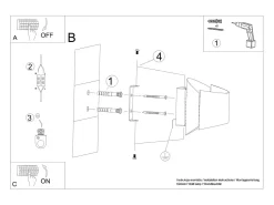 Lámparas De Pared Toni Moderno De Acero - 1 Fuentes Luminosas - L.12 X A.12 Cm - Blanco