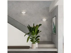 Lámparas De Pared Toni Moderno De Acero - 1 Fuentes Luminosas - L.12 X A.12 Cm - Blanco