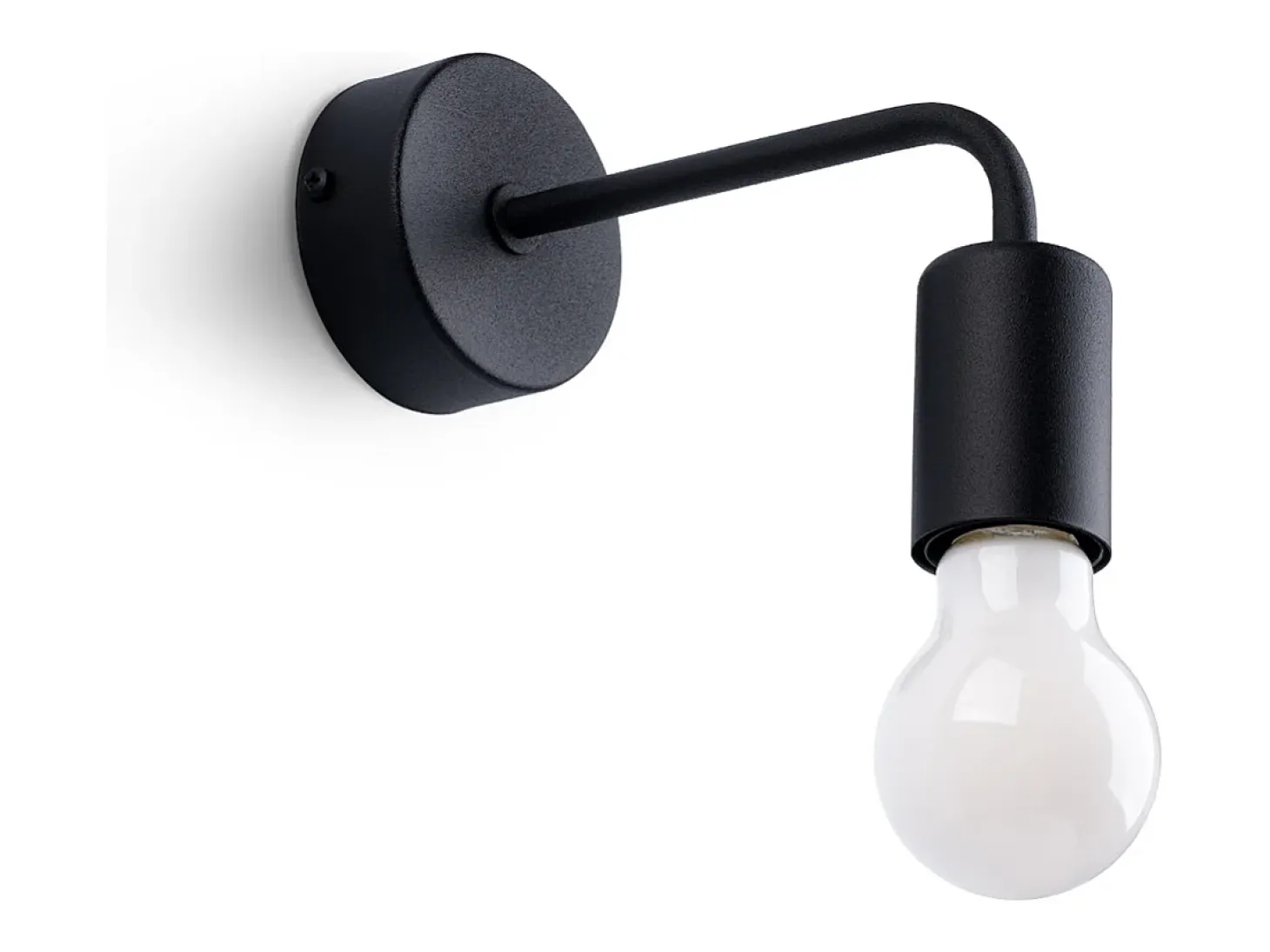 Lámparas de pared Torah moderno de acero - 1 fuentes luminosas 3000K - L.19 x A.14,5 cm - negro
