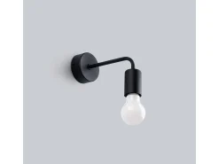 Lámparas de pared Torah moderno de acero - 1 fuentes luminosas 3000K - L.19 x A.14,5 cm - negro