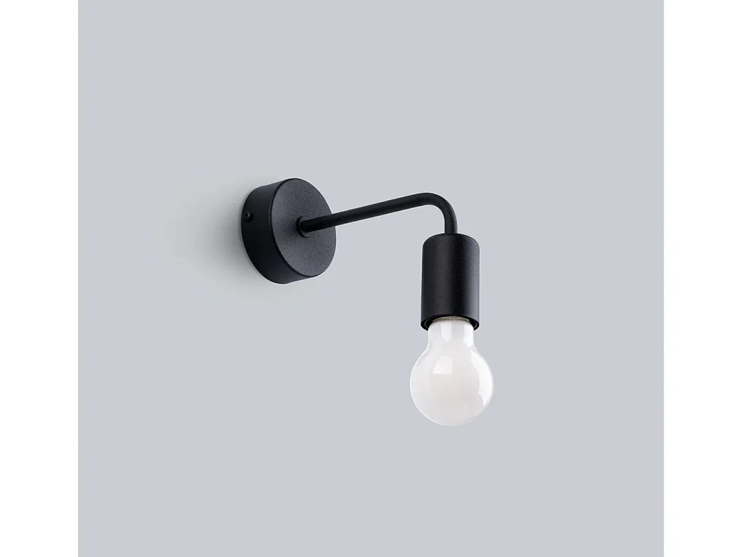 Lámparas de pared Torah moderno de acero - 1 fuentes luminosas 3000K - L.19 x A.14,5 cm - negro