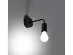 Lámparas de pared Torah moderno de acero - 1 fuentes luminosas 4000K - L.19 x A.14,5 cm - negro