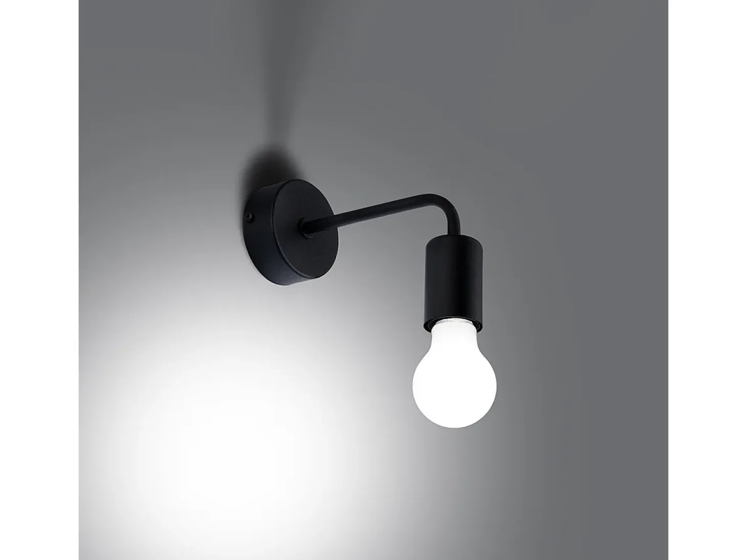 Lámparas de pared Torah moderno de acero - 1 fuentes luminosas 4000K - L.19 x A.14,5 cm - negro