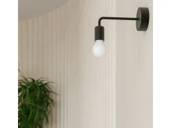 Lámparas de pared Torah moderno de acero - 1 fuentes luminosas 4000K - L.19 x A.14,5 cm - negro
