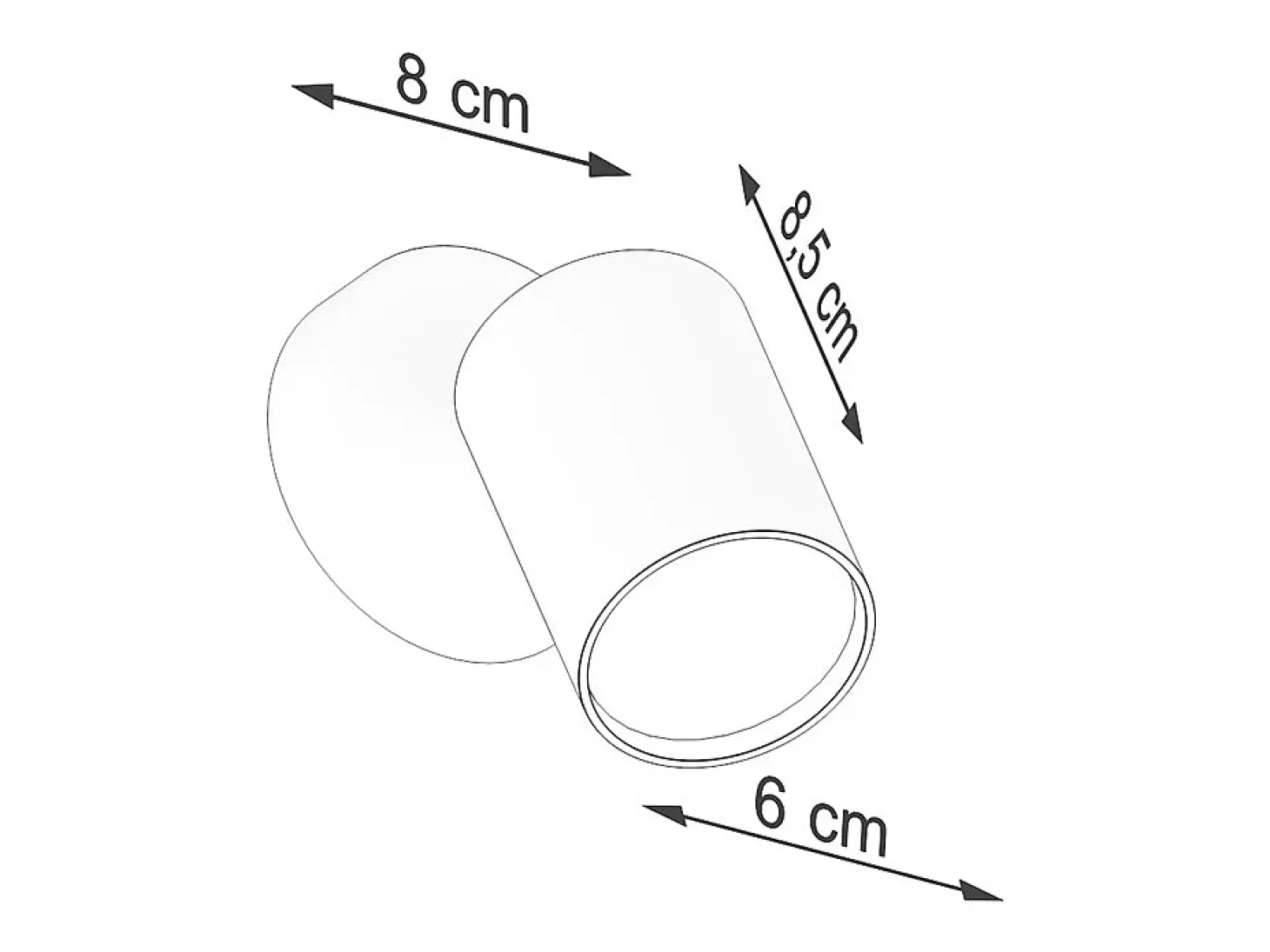 Lámparas de pared Torim minimalista de acero - 1 fuentes luminosas 3000K - L.8 x A.18,5 cm - blanco