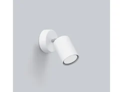 Lámparas de pared Torim minimalista de acero - 1 fuentes luminosas 3000K - L.8 x A.18,5 cm - blanco