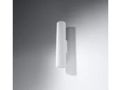 Lámparas de pared Toris moderno de acero - 2 fuentes luminosas 3000K - L.6 x A.30 cm - blanco