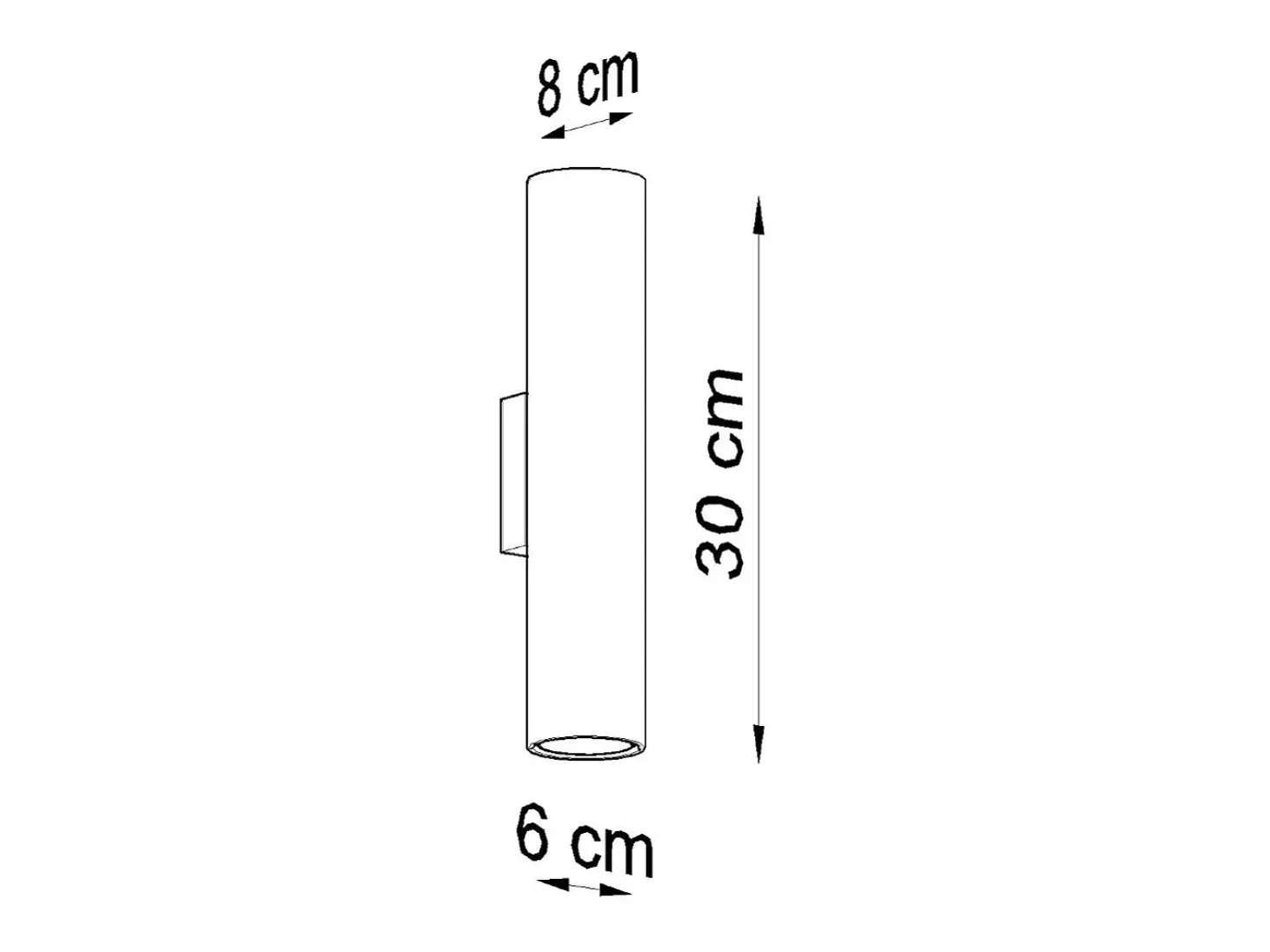 Lámparas de pared Toris moderno de acero - 2 fuentes luminosas 3000K - L.6 x A.30 cm - blanco