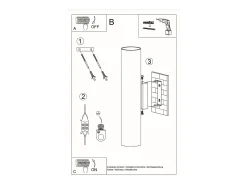 Lámparas de pared Toris moderno de acero - 2 fuentes luminosas 3000K - L.6 x A.30 cm - blanco