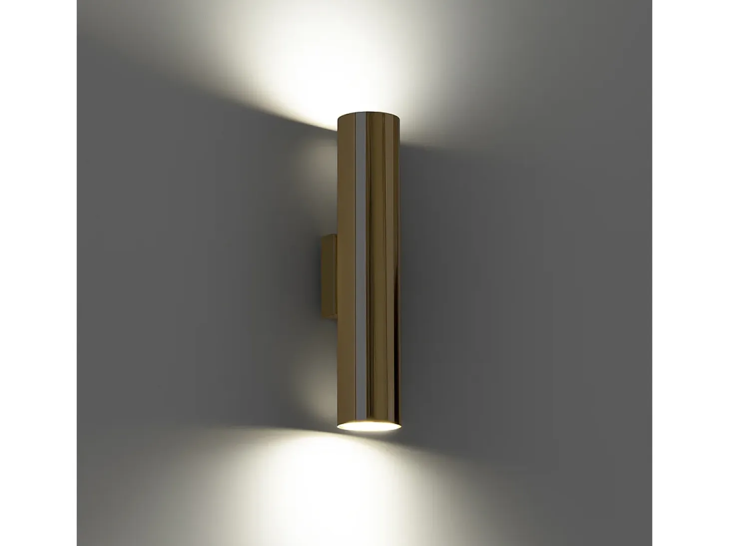 Lámparas de pared Toris moderno de acero - 2 fuentes luminosas 4000K - L.6 x A.30 cm - brillo dorado