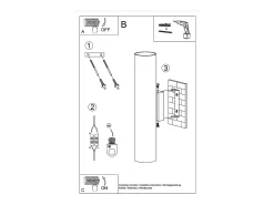 Lámparas de pared Toris moderno de acero - 2 fuentes luminosas 4000K - L.6 x A.30 cm - brillo dorado