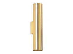 Lámparas de pared Toris moderno de acero - 2 fuentes luminosas 4000K - L.6 x A.30 cm - brillo dorado