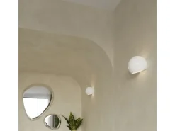 Lámparas de pared Torix moderno de cerámica - 1 fuentes luminosas 3000K - L.17 x A.14,5 cm - blanco
