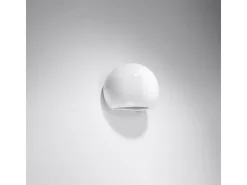 Lámparas de pared Torix moderno de cerámica - 1 fuentes luminosas 3000K - L.17 x A.14,5 cm - blanco