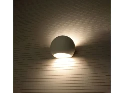 Lámparas de pared Torix moderno de cerámica - 1 fuentes luminosas 4000K - L.18 x A.14,5 cm - blanco