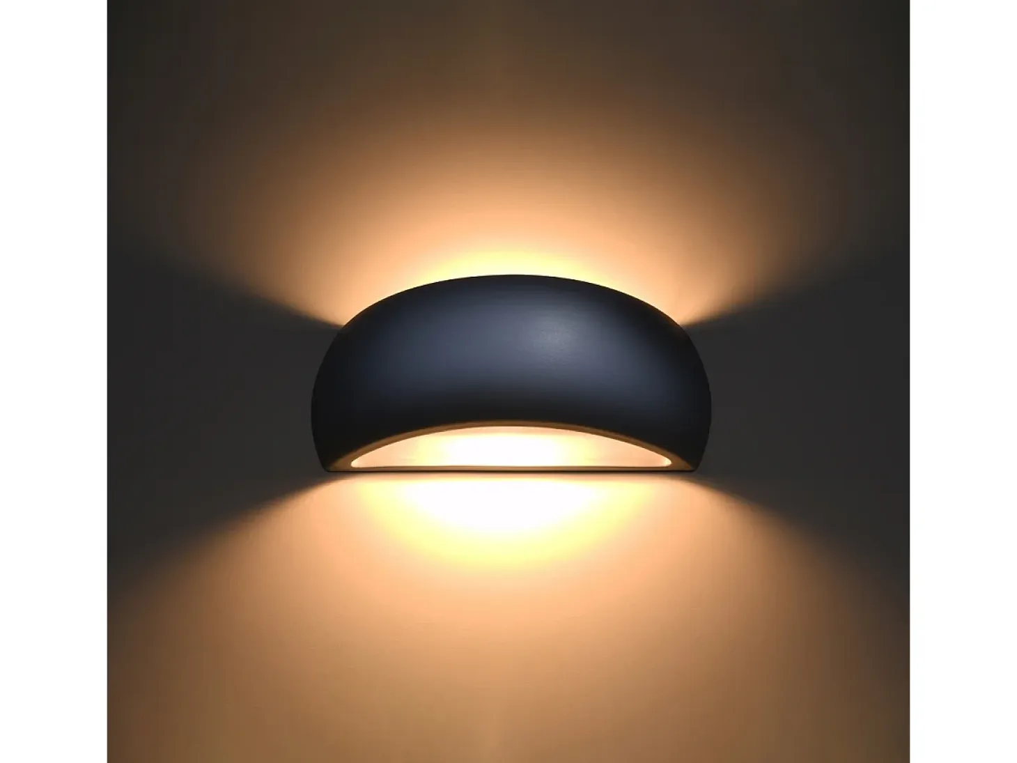 Lámparas de pared Torow moderno de cerámica - 1 fuentes luminosas 4000K - L.32 x A.14 cm - gris