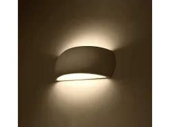 Lámparas de pared Torow moderno de cerámica - 1 fuentes luminosas 4000K - L.32 x A.14 cm - blanco